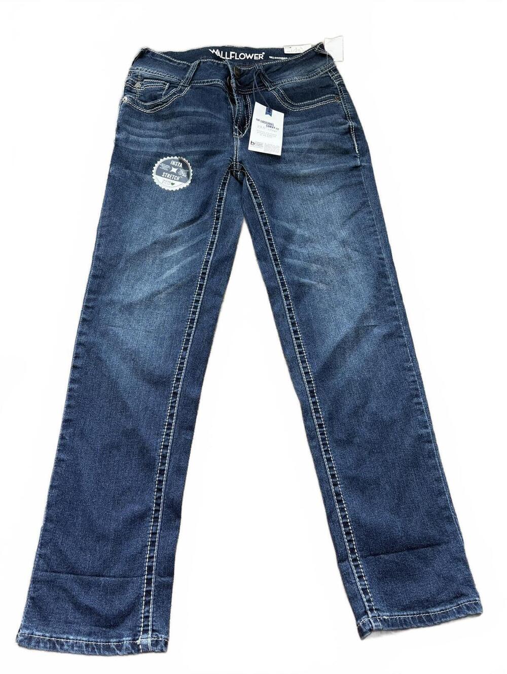 New Size 1 25 inch Wallflower Women's The Luscious Curvy Fit Straight Jeans